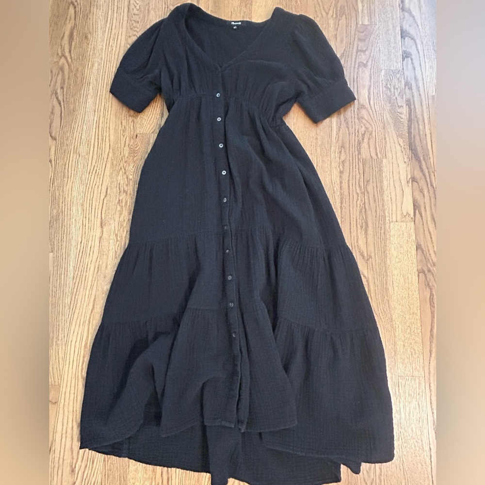 Madewell Lightspun Tiered Midi Dress size 0